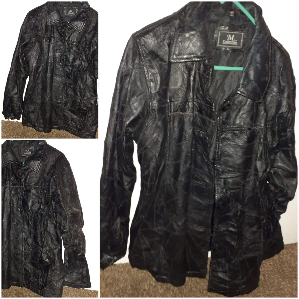 M Collection Leather Jacket - Picture 5 of 7